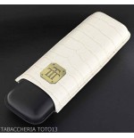 Trinidad portasigari da tasca in pelle cocco bianco e nero - Accessori Per Sigari