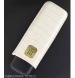 Trinidad portasigari da tasca in pelle cocco bianco e nero - Accessori Per Sigari