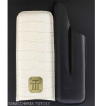 Trinidad portasigari da tasca in pelle cocco bianco e nero - Accessori Per Sigari