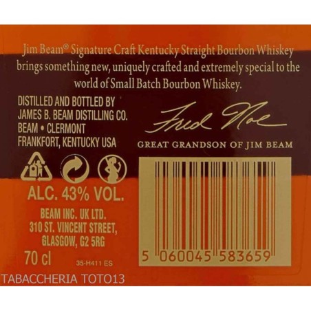 Jim Beam 12 y.o. Signature Craft Kentucky Straight Bourbon Vol. 43% Cl.70 Jim Beam Bourbon