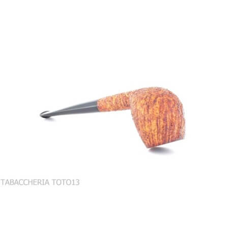 F. Ganci pipa de tabaco forma de manzana acabado rústico claro