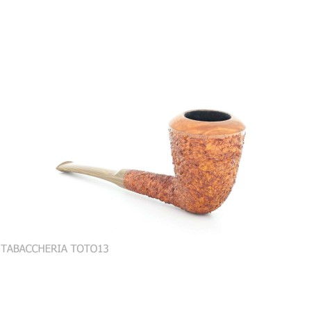 F.Ganci Dublin shaped pipe in light rusticated briar - Tobacco Pipes - Natural root