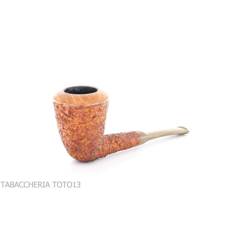 F.Ganci pipa forma Doublin in radica rusticata chiara - Ganci F. Pipemakers
