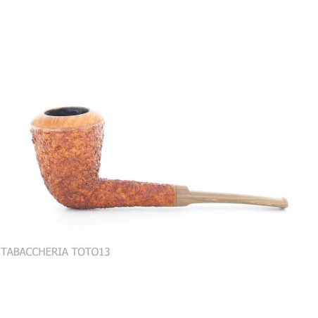F.Ganci Dublin shaped pipe in light rusticated briar - Tobacco Pipes - Natural root