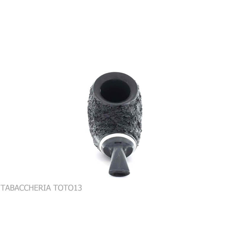 F. Ganci pipa Bent Apple modello Isetta finitura rusticata nera - Ganci F. Pipemakers