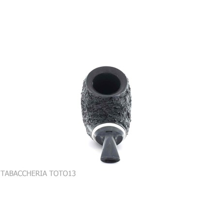 F. Ganci Bent Apple pipe Isetta model black rusticated finish - Tobacco Pipes - Natural root