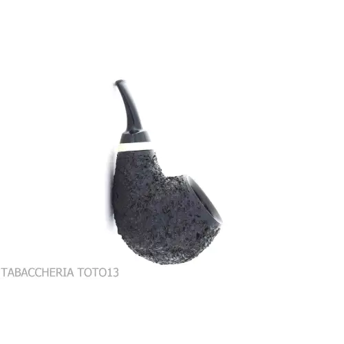 F. Ganci pipa Bent Apple modello Isetta finitura rusticata nera - Pipe