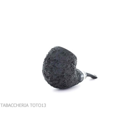 F. Ganci Bent Apple pipe Isetta model black rusticated finish - Tobacco Pipes - Natural root