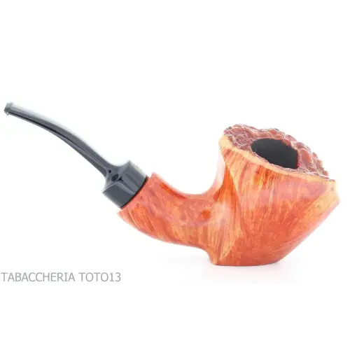Crown 300 pipe incurvé de forme de Doublin - Pipe Pour le Tabac - Bois fossile