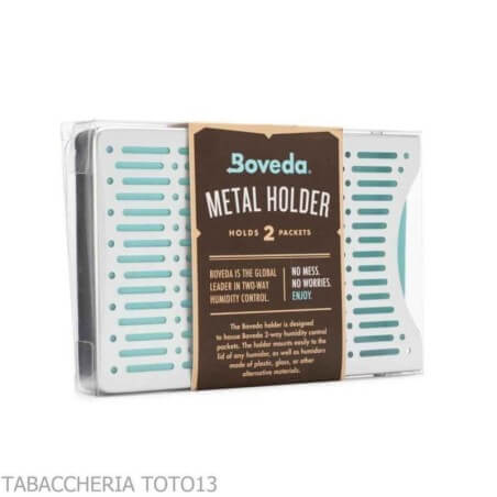 Boveda compact metal container for 2 stacked bags