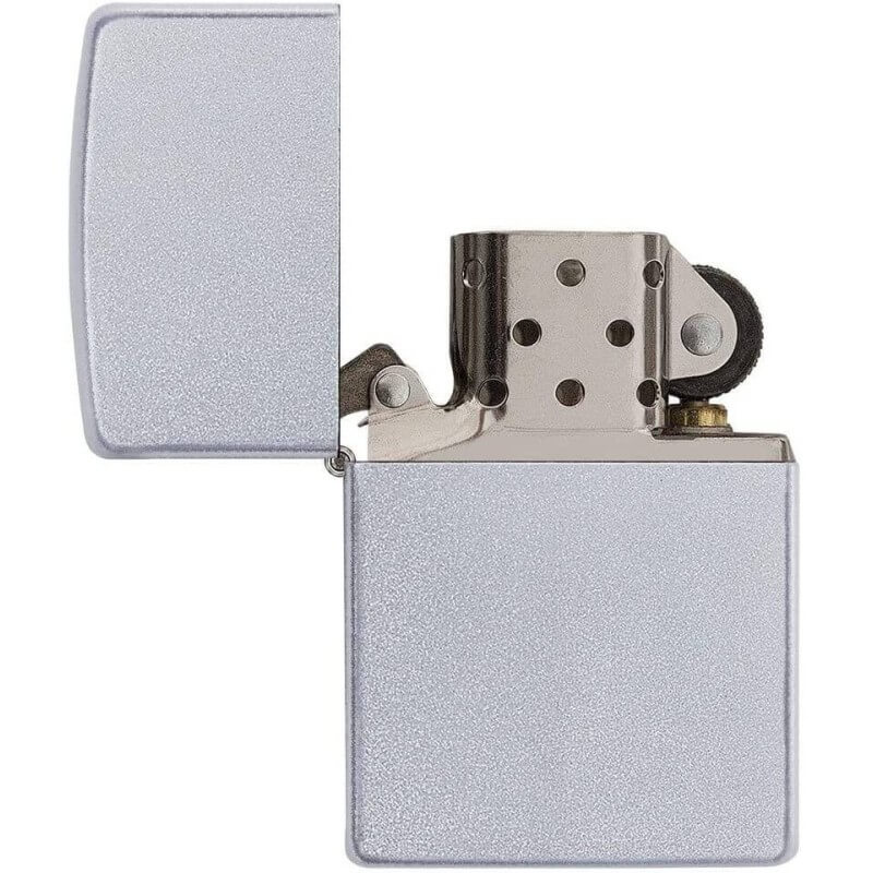 Zippo lighter petrol shiny satin chrome finish - Zippo