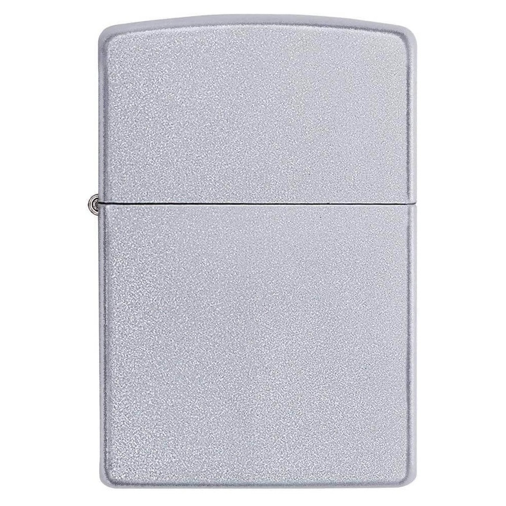 Zippo encendedor de gasolina de satén brillante acabado cromado-Encendedores Zippo