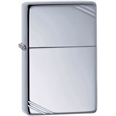Zippo vintage replica 1935 pulido cromado y decoraciones diagonales - Alumbradores