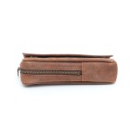 Saco Savinelli en ante marrón para pipa y tabaco. - Bolsas para pipas de tabaco