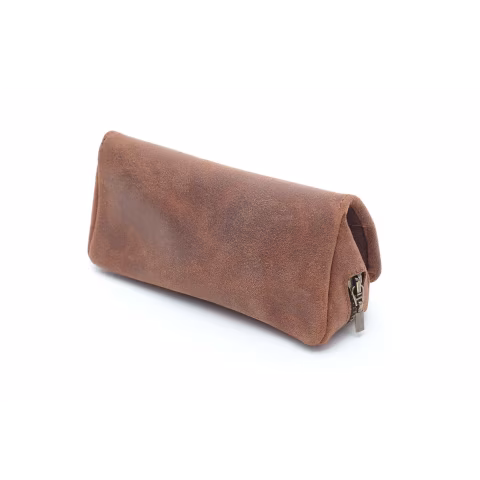 Savinelli-Tasche aus braunem Wildleder für Pfeife und Tabak - Taschen für Tabakpfeifen