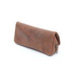 Saco Savinelli en ante marrón para pipa y tabaco. - Bolsas para pipas de tabaco