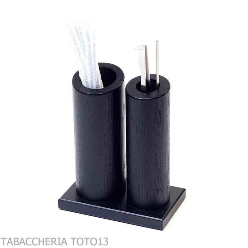 Kit de mesa de doble compartimento para guardar accesorios para pipas de tabaco - Savinelli