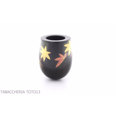 Pipa Tsuge Urushi serie cuatro estaciones, otoño con hojas de arce - Pipas de Tabaco