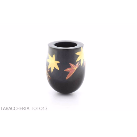 Tsuge Urushi pipe four seasons series, autumn with maple leaves - Tobacco Pipes - Natural root