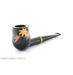 Tsuge Urushi Pfeife vier Jahreszeiten Serie, Herbst mit Ahornblättern - Tabakpfeifen