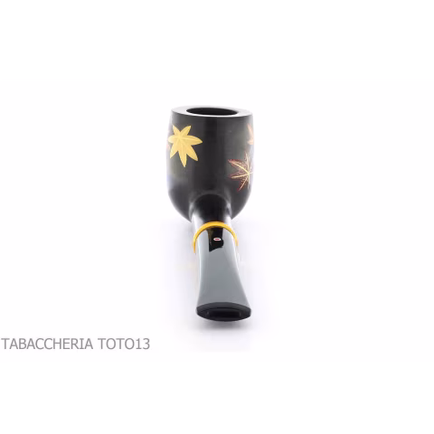 Tsuge Urushi pipe four seasons series, autumn with maple leaves - Tobacco Pipes - Natural root