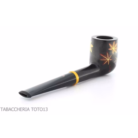 Tsuge Urushi Pfeife vier Jahreszeiten Serie, Herbst mit Ahornblättern - Tabakpfeifen