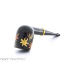 Pipa Tsuge Urushi serie cuatro estaciones, otoño con hojas de arce - Pipas de Tabaco