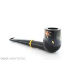 Tsuge Urushi série quatre saisons printemps Sakura, pipe avec forme de billard - Pipe Pour le Tabac - Racine naturelle