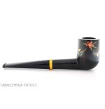 Tsuge Urushi série quatre saisons printemps Sakura, pipe avec forme de billard - Pipe Pour le Tabac - Racine naturelle