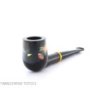 Tsuge Urushi pipe four seasons series, spring with Sakura, billiard shape - Tobacco Pipes - Natural root