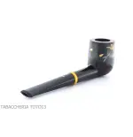 Pipa Tsuge Urushi serie cuatro estaciones, primavera con Sakura, forma de billar - Pipas de Tabaco
