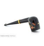 Tsuge Urushi série quatre saisons printemps Sakura, pipe avec forme de billard - Pipe Pour le Tabac - Racine naturelle