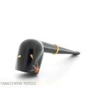 Tsuge Urushi pipe four seasons series, spring with Sakura, billiard shape - Tobacco Pipes - Natural root