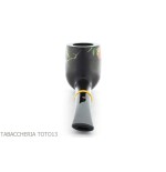 Tsuge Urushi Pfeife vier Jahreszeiten Winter mit Kamelienblüten - Tabakpfeifen