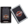 Logo couleur Zippo Harley-Davidson embossé sur finition noire Zippo Briquets Zippo