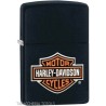 Zippo Harley-Davidson embossed color logo on black finish - Zippo