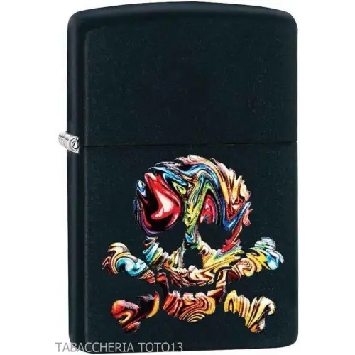 Zippo with embossed colored pirate skull - Lighters - Brass