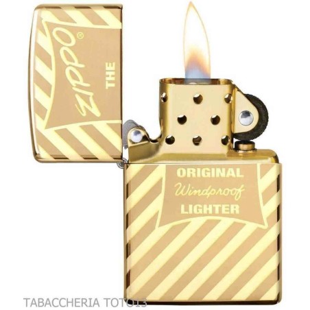 Zippo original vintage acabado dorado brillante de 360 ​​grados - Alumbradores