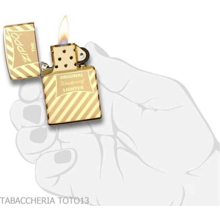 Zippo original vintage acabado dorado brillante de 360 ​​grados - Alumbradores