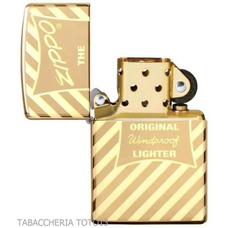 Zippo original vintage acabado dorado brillante de 360 ​​grados - Alumbradores
