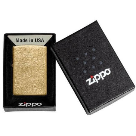 Zippo Tumbled Brass en laiton vieilli Zippo Briquets Zippo