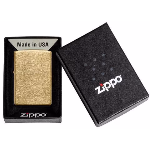 Zippo Tumbled Brass in antique brass - Lighters - Brass