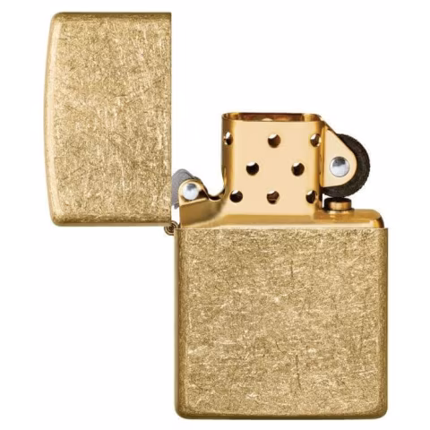Zippo Tumbled Brass aus antikem Messing - Feuerzeuge