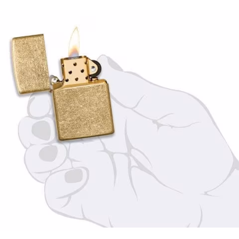 Zippo Tumbled Brass aus antikem Messing - Feuerzeuge