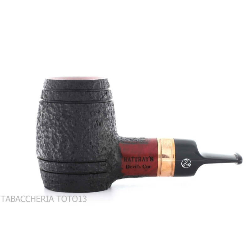 Devil's Cut, forme de calebasse inversée de poker à pipe de tabac rustiquée - Rattray's