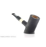 Pipe The duck cherrywood shape, combed briar finish with silver ring - Tobacco Pipes - Natural root