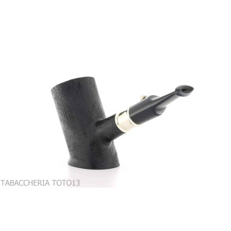 Pipe The duck cherrywood shape, combed briar finish with silver ring - Tobacco Pipes - Natural root