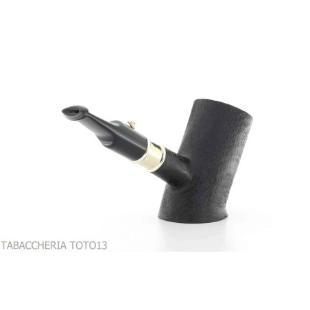 Pipe The duck cherrywood shape, combed briar finish with silver ring - Tobacco Pipes - Natural root