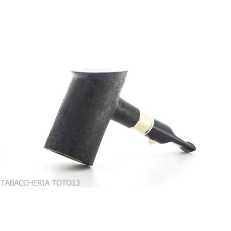 Pipe The duck cherrywood shape, combed briar finish with silver ring - Tobacco Pipes - Natural root