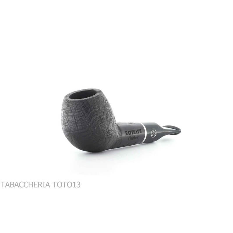Pipa Outlaw Cutty shape negro pulido con chorro de arena - Rattray's